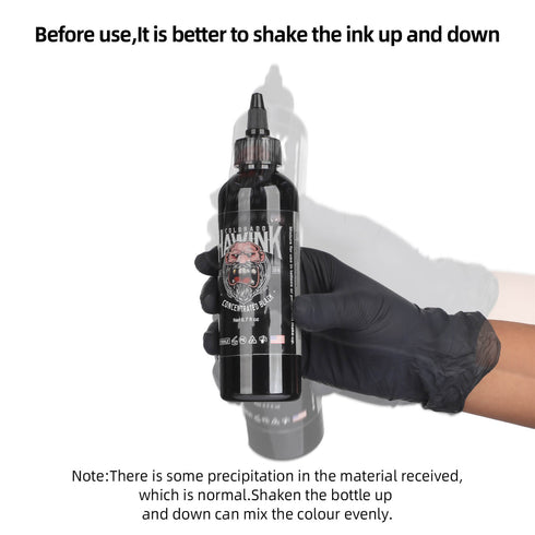 Tattoo Ink Concentrated Black & Pure Black 200ml HAWINK (sig)