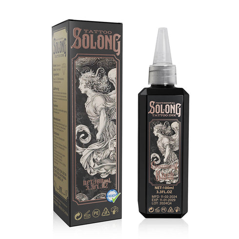 Tattoo Ink Color Concentrated Black and Premium Black Solong