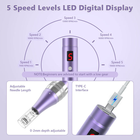 QUELLE Adjustable Dial PROFESSIONAL MICRONEEDLING PEN KIT