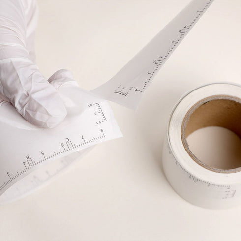 50Pcs Eyebrow Stencil Microblading Ruler Sticker