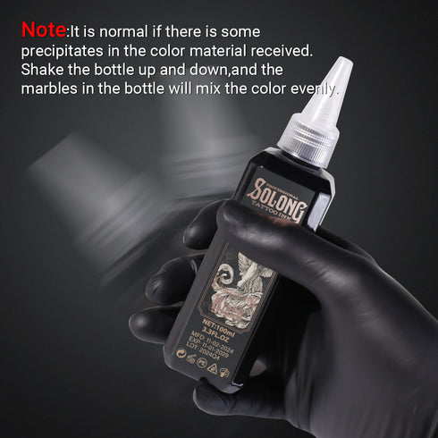Tattoo Ink Color Concentrated Black and Premium Black Solong