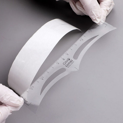 50Pcs Eyebrow Stencil Microblading Ruler Sticker