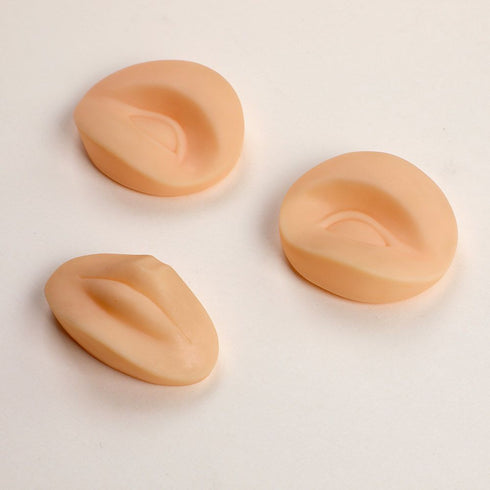 Removable Silicone Mannequin Training Head Model - Replacement Parts 2 Eyes + 1 Lips