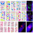 PFARRER 20 Sheet Glow in The Dark Neon Temporary Tattoos/Tattoo Stencils