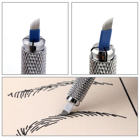 Microblading Pen Kit With Eyebrow Blade #12 #14 Needles