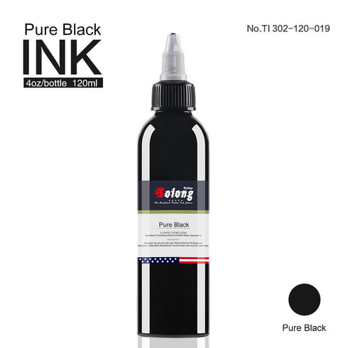 Tattoo Ink Color Pure Black Solong