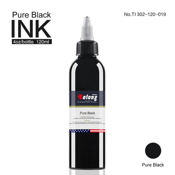 Tattoo Ink Color Pure Black Solong