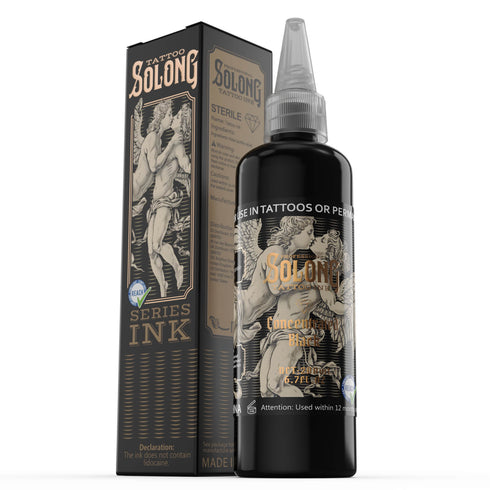 Tattoo Ink Color Concentrated Black and Premium Black Solong