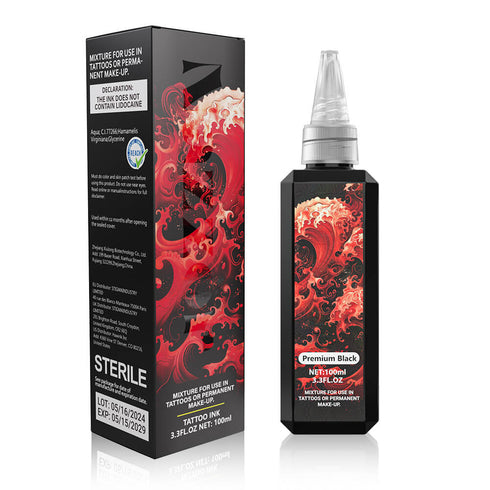 Tattoo Ink Color Concentrated Black and Premium Black NAZZOR