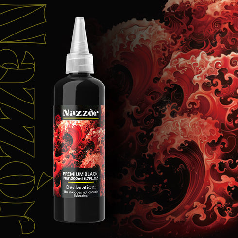 Tattoo Ink Color Concentrated Black and Premium Black NAZZOR