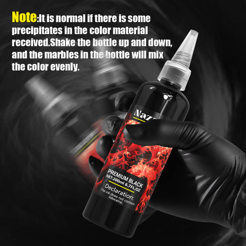 Tattoo Ink Color Concentrated Black and Premium Black NAZZOR