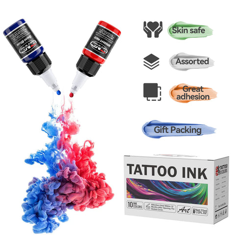 Tattoo Ink Set 10/16 Colors 15ml Bottles CNC