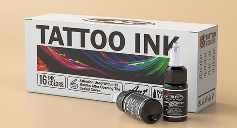Tattoo Ink Set 10/16 Colors 15ml Bottles CNC