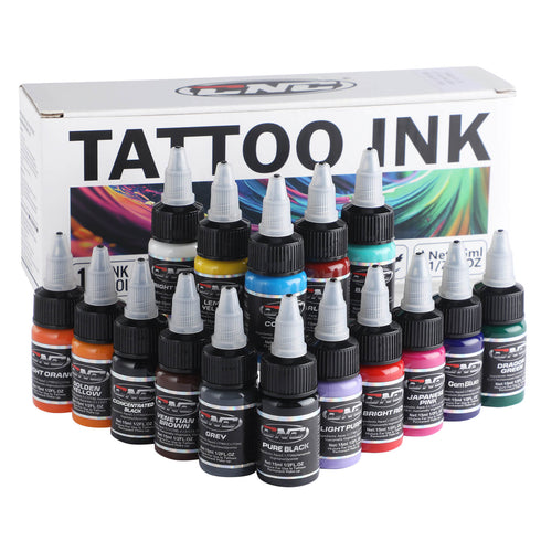 Tattoo Ink Set 10/16 Colors 15ml Bottles CNC
