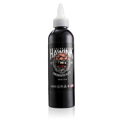 Tattoo Ink Concentrated Black & Pure Black 200ml HAWINK (sig)