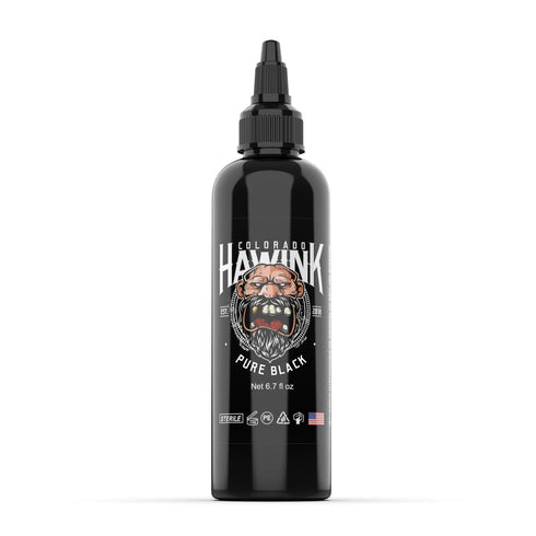 Tattoo Ink Concentrated Black & Pure Black 200ml HAWINK (sig)