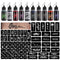 STIGMA Temporary Tattoo Kit 10 Bottles Color Inks & 84 Pcs Stencils